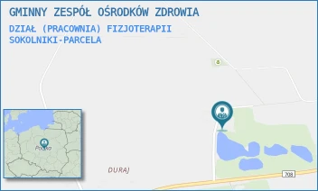 DZIAŁ (PRACOWNIA) FIZJOTERAPII - GMINNY ZESPÓŁ OŚRODKÓW ZDROWIA - UL. SOKOLNIKI PARCELA 5,  SOKOLNIKI-PARCELA