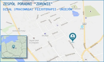DZIAŁ (PRACOWNIA) FIZJOTERAPII - ZESPÓŁ PORADNI "ZDROWIE" - UL. ORZECHOWA 6,  UNIEJÓW