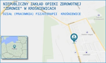 DZIAŁ (PRACOWNIA) FIZJOTERAPII - NIEPUBLICZNY ZAKŁAD OPIEKI ZDROWOTNEJ "ZDROWIE" W KROŚNIEWICACH - UL. KOLEJOWA 23,  KROŚNIEWICE
