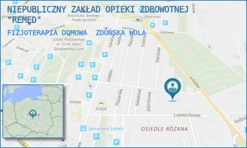 FIZJOTERAPIA DOMOWA - NIEPUBLICZNY ZAKŁAD OPIEKI ZDROWOTNEJ "REMED" - UL. FRYDERYKA CHOPINA 22A,  ZDUŃSKA WOLA