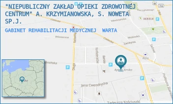 GABINET REHABILITACJI MEDYCZNEJ - "NIEPUBLICZNY ZAKŁAD OPIEKI ZDROWOTNEJ CENTRUM" A. KRZYMIANOWSKA, S. NOWETA SP.J. - UL. KOŹMIŃSKA 9,  WARTA