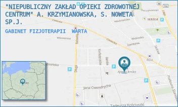 GABINET FIZJOTERAPII - "NIEPUBLICZNY ZAKŁAD OPIEKI ZDROWOTNEJ CENTRUM" A. KRZYMIANOWSKA, S. NOWETA SP.J. - UL. KOŹMIŃSKA 9,  WARTA