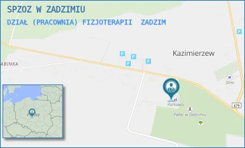 DZIAŁ (PRACOWNIA) FIZJOTERAPII - SPZOZ W ZADZIMIU - UL. ZADZIM 63,  ZADZIM