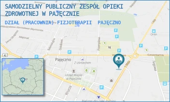 DZIAŁ (PRACOWNIA) FIZJOTERAPII - SAMODZIELNY PUBLICZNY ZESPÓŁ OPIEKI ZDROWOTNEJ W PAJĘCZNIE - UL. 1 MAJA 13/15,  PAJĘCZNO