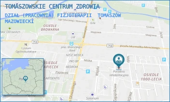 DZIAŁ (PRACOWNIA) FIZJOTERAPII - TOMASZOWSKIE CENTRUM ZDROWIA - UL. NISKA 14,  TOMASZÓW MAZOWIECKI