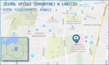 DZIAŁ FIZJOTERAPII - ZESPÓŁ OPIEKI ZDROWOTNEJ W ŁOWICZU - UL. UŁAŃSKA 28,  ŁOWICZ