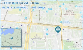 DZIAŁ FIZJOTERAPII - CENTRUM MEDYCZNE GÓRNA - UL. TATRZAŃSKA 109,  ŁÓDŹ-GÓRNA