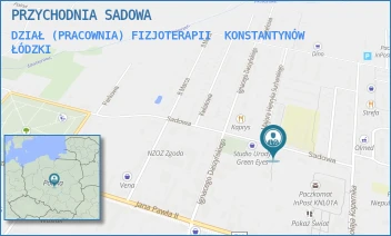 DZIAŁ (PRACOWNIA) FIZJOTERAPII - PRZYCHODNIA SADOWA - UL. SADOWA 10,  KONSTANTYNÓW ŁÓDZKI