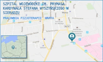PRACOWNIA FIZJOTERAPII - SZPITAL WOJEWÓDZKI IM. PRYMASA KARDYNAŁA STEFANA WYSZYŃSKIEGO W SIERADZU - UL. SIERADZKA 3,  WARTA