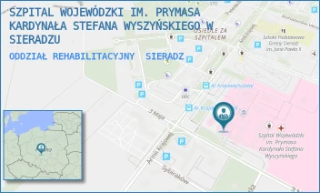 ODDZIAŁ REHABILITACYJNY - SZPITAL WOJEWÓDZKI IM. PRYMASA KARDYNAŁA STEFANA WYSZYŃSKIEGO W SIERADZU - UL. ARMII KRAJOWEJ 7,  SIERADZ