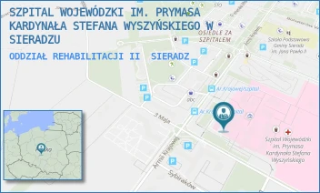 ODDZIAŁ REHABILITACJI II - SZPITAL WOJEWÓDZKI IM. PRYMASA KARDYNAŁA STEFANA WYSZYŃSKIEGO W SIERADZU - UL. ARMII KRAJOWEJ 7,  SIERADZ