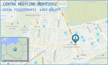 DZIAŁ FIZJOTERAPII - CENTRA MEDYCZNE MEDYCEUSZ - UL. SPORNA 83,  ŁÓDŹ-BAŁUTY