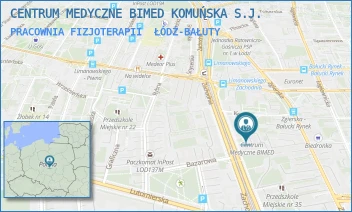 PRACOWNIA FIZJOTERAPII - CENTRUM MEDYCZNE BIMED KOMUŃSKA S.J. - UL. ZACHODNIA 12A,  ŁÓDŹ-BAŁUTY