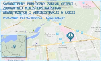 PRACOWNIA FIZYKOTERAPII - SAMODZIELNY PUBLICZNY ZAKŁAD OPIEKI ZDROWOTNEJ MINISTERSTWA SPRAW WEWNĘTRZNYCH I ADMINISTRACJI W ŁODZI - PÓŁNOCNA 42,  ŁÓDŹ-BAŁUTY