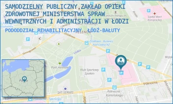 PODODDZIAŁ REHABILITACYJNY - SAMODZIELNY PUBLICZNY ZAKŁAD OPIEKI ZDROWOTNEJ MINISTERSTWA SPRAW WEWNĘTRZNYCH I ADMINISTRACJI W ŁODZI - UL. PÓŁNOCNA 42,  ŁÓDŹ-BAŁUTY