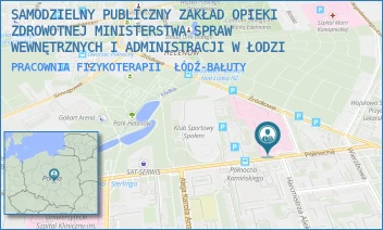 PRACOWNIA FIZYKOTERAPII - SAMODZIELNY PUBLICZNY ZAKŁAD OPIEKI ZDROWOTNEJ MINISTERSTWA SPRAW WEWNĘTRZNYCH I ADMINISTRACJI W ŁODZI - UL. PÓŁNOCNA 42,  ŁÓDŹ-BAŁUTY