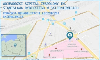 PORADNIA REHABILITACJI LECZNICZEJ - WOJEWÓDZKI SZPITAL ZESPOLONY IM. STANISŁAWA RYBICKIEGO W SKIERNIEWICACH - UL. SOBIESKIEGO 4,  SKIERNIEWICE