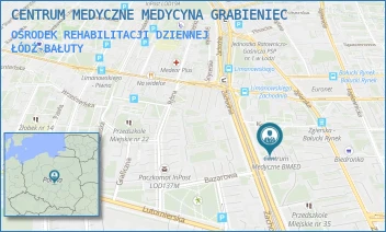 OŚRODEK REHABILITACJI DZIENNEJ - CENTRUM MEDYCZNE MEDYCYNA GRABIENIEC - UL. ZACHODNIA 12A/12C,  ŁÓDŹ-BAŁUTY