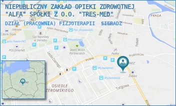 DZIAŁ (PRACOWNIA) FIZJOTERAPII - NIEPUBLICZNY ZAKŁAD OPIEKI ZDROWOTNEJ "ALFA" SPÓŁKI Z O.O. "TRES-MED" - UL. KRAKOWSKIE PRZEDMIEŚCIE 10,  SIERADZ