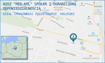 DZIAŁ (PRACOWNIA) FIZJOTERAPII - NZOZ "MED-KOL" SPÓŁKA Z OGRANICZONĄ ODPOWIEDZIALNOŚCIĄ - PRZEJAZD 6,  KOLUSZKI