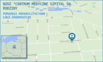 PORADNIA REHABILITACYJNA - NZOZ "CENTRUM MEDYCZNE SZPITAL ŚW. RODZINY - UL. PILOTA STANISŁAWA WIGURY 19,  ŁÓDŹ-ŚRÓDMIEŚCIE