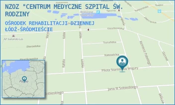 OŚRODEK REHABILITACJI DZIENNEJ - NZOZ "CENTRUM MEDYCZNE SZPITAL ŚW. RODZINY - UL. PILOTA STANISŁAWA WIGURY 19,  ŁÓDŹ-ŚRÓDMIEŚCIE