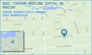 ZESPÓŁ REHABILITACJI DOMOWEJ - NZOZ "CENTRUM MEDYCZNE SZPITAL ŚW. RODZINY - UL. PILOTA STANISŁAWA WIGURY 19,  ŁÓDŹ-ŚRÓDMIEŚCIE