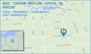 DZIAŁ (PRACOWNIA) FIZJOTERAPII - NZOZ "CENTRUM MEDYCZNE SZPITAL ŚW. RODZINY - UL. PILOTA STANISŁAWA WIGURY 19,  ŁÓDŹ-ŚRÓDMIEŚCIE