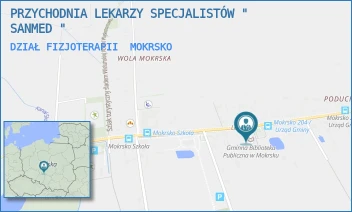 DZIAŁ FIZJOTERAPII - PRZYCHODNIA LEKARZY SPECJALISTÓW " SANMED " - UL. MOKRSKO 233,  MOKRSKO