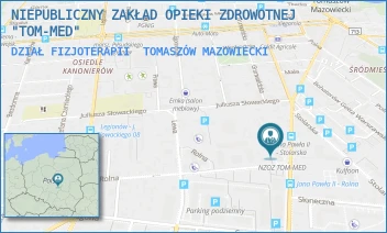 DZIAŁ FIZJOTERAPII - NIEPUBLICZNY ZAKŁAD OPIEKI ZDROWOTNEJ "TOM-MED" - JANA PAWŁA II 6,  TOMASZÓW MAZOWIECKI