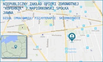 DZIAŁ (PRACOWNIA) FIZJOTERAPII - NIEPUBLICZNY ZAKŁAD OPIEKI ZDROWOTNEJ "KOPERNIK" J.NAPIÓRKOWSKI SPÓŁKA JAWNA - UL. MIKOŁAJA KOPERNIKA 9A,  SKIERNIEWICE
