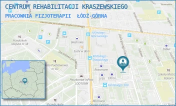 PRACOWNIA FIZJOTERAPII - CENTRUM REHABILITACJI KRASZEWSKIEGO - UL. JÓZEFA IGNACEGO KRASZEWSKIEGO 7/9,  ŁÓDŹ-GÓRNA