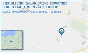 DZIAŁ (PRACOWNIA) FIZJOTERAPII - NIEPUBLICZNY ZAKŁAD OPIEKI ZDROWOTNEJ REHABILITACJA MEDYCZNA "REH-MED" - UL. ADAMA MICKIEWICZA 14,  SIERADZ