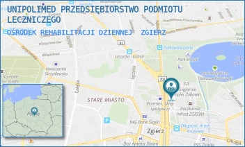OŚRODEK REHABILITACJI DZIENNEJ - UNIPOLIMED PRZEDSIĘBIORSTWO PODMIOTU LECZNICZEGO - ALEJA ARMII KRAJOWEJ 10,  ZGIERZ