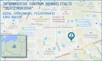 DZIAŁ (PRACOWNIA) FIZJOTERAPII - INTERMEDICUS CENTRUM REHABILITACJI "SOJCZYŃSKIEGO" - UL. KPT. STANISŁAWA SOJCZYŃSKIEGO "WARSZYCA" 3/5,  ŁÓDŹ-BAŁUTY