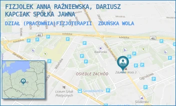 DZIAŁ (PRACOWNIA)FIZJOTERAPII - FIZJOLEK ANNA RAŹNIEWSKA, DARIUSZ KAPCIAK SPÓŁKA JAWNA - UL. GETTA ŻYDOWSKIEGO 18/20,  ZDUŃSKA WOLA