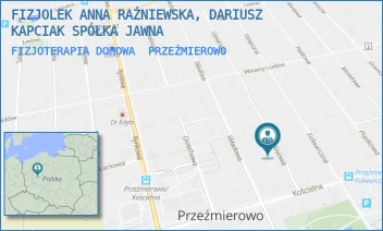 FIZJOTERAPIA DOMOWA - FIZJOLEK ANNA RAŹNIEWSKA, DARIUSZ KAPCIAK SPÓŁKA JAWNA - CZEREŚNIOWA 50,  PRZEŹMIEROWO