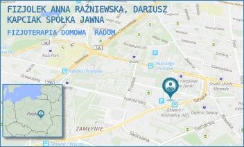 FIZJOTERAPIA DOMOWA - FIZJOLEK ANNA RAŹNIEWSKA, DARIUSZ KAPCIAK SPÓŁKA JAWNA - GŁÓWNA 12/1,  RADOM