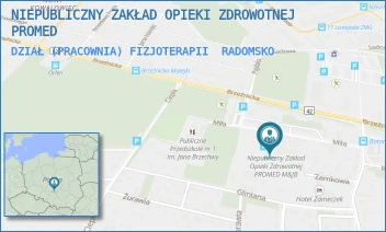 DZIAŁ (PRACOWNIA) FIZJOTERAPII - NIEPUBLICZNY ZAKŁAD OPIEKI ZDROWOTNEJ PROMED - UL. MIŁA 5,  RADOMSKO