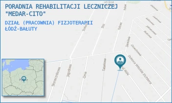 DZIAŁ (PRACOWNIA) FIZJOTERAPII - PORADNIA REHABILITACJI LECZNICZEJ "MEDAR-CITO" - UL. ORGANIZACJI WIN 37,  ŁÓDŹ-BAŁUTY