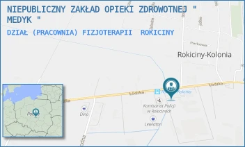 DZIAŁ (PRACOWNIA) FIZJOTERAPII - NIEPUBLICZNY ZAKŁAD OPIEKI ZDROWOTNEJ " MEDYK " - ŁÓDZKA 8A,  ROKICINY