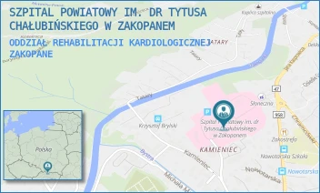 ODDZIAŁ REHABILITACJI KARDIOLOGICZNEJ - SZPITAL POWIATOWY IM. DR TYTUSA CHAŁUBIŃSKIEGO W ZAKOPANEM - UL. KAMIENIEC 10,  ZAKOPANE