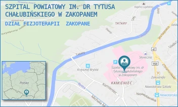 DZIAŁ FIZJOTERAPII - SZPITAL POWIATOWY IM. DR TYTUSA CHAŁUBIŃSKIEGO W ZAKOPANEM - UL. KAMIENIEC 10,  ZAKOPANE