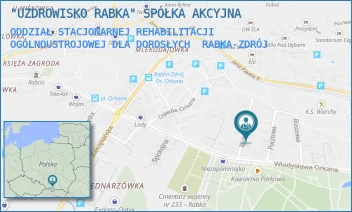 ODDZIAŁ STACJONARNEJ REHABILITACJI OGÓLNOUSTROJOWEJ DLA DOROSŁYCH - "UZDROWISKO RABKA" SPÓŁKA AKCYJNA - UL. ROZTOKI 7,  RABKA-ZDRÓJ
