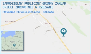 PORADNIA REHABILITACYJNA - SAMODZIELNY PUBLICZNY GMINNY ZAKŁAD OPIEKI ZDROWOTNEJ W RZEZAWIE - UL. WIŚNIOWA 30/A,  RZEZAWA