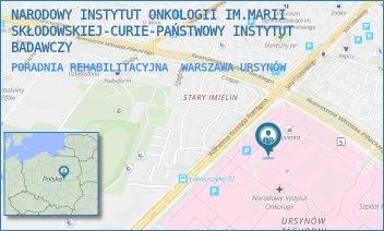PORADNIA REHABILITACYJNA - NARODOWY INSTYTUT ONKOLOGII IM. MARII SKŁODOWSKIEJ-CURIE - PAŃSTWOWY INSTYTUT BADAWCZY - ROENTGENA 5,  WARSZAWA URSYNÓW
