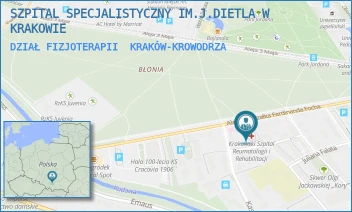 DZIAŁ FIZJOTERAPII - SZPITAL SPECJALISTYCZNY IM.J.DIETLA W KRAKOWIE - UL. AL. F. FOCHA 33,  KRAKÓW-KROWODRZA