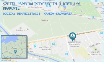 ODDZIAŁ REHABILITACJI - SZPITAL SPECJALISTYCZNY IM.J.DIETLA W KRAKOWIE - UL. AL. F. FOCHA 33,  KRAKÓW-KROWODRZA
