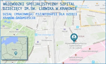 DZIAŁ (PRACOWNIA) FIZJOTERAPII DLA DZIECI - WOJEWÓDZKI SPECJALISTYCZNY SZPITAL DZIECIĘCY IM.ŚW. LUDWIKA W KRAKOWIE - UL. STRZELECKA 2,  KRAKÓW-ŚRÓDMIEŚCIE