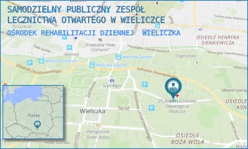 OŚRODEK REHABILITACJI DZIENNEJ - SAMODZIELNY PUBLICZNY ZESPÓŁ LECZNICTWA OTWARTEGO W WIELICZCE - UL. BOLESŁAWA SZPUNARA 20,  WIELICZKA